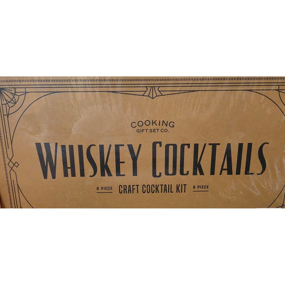 NWT Cooking Gift Set Co. Whiskey Cocktails 8-Piece Craft Mixology Kit - SEALED